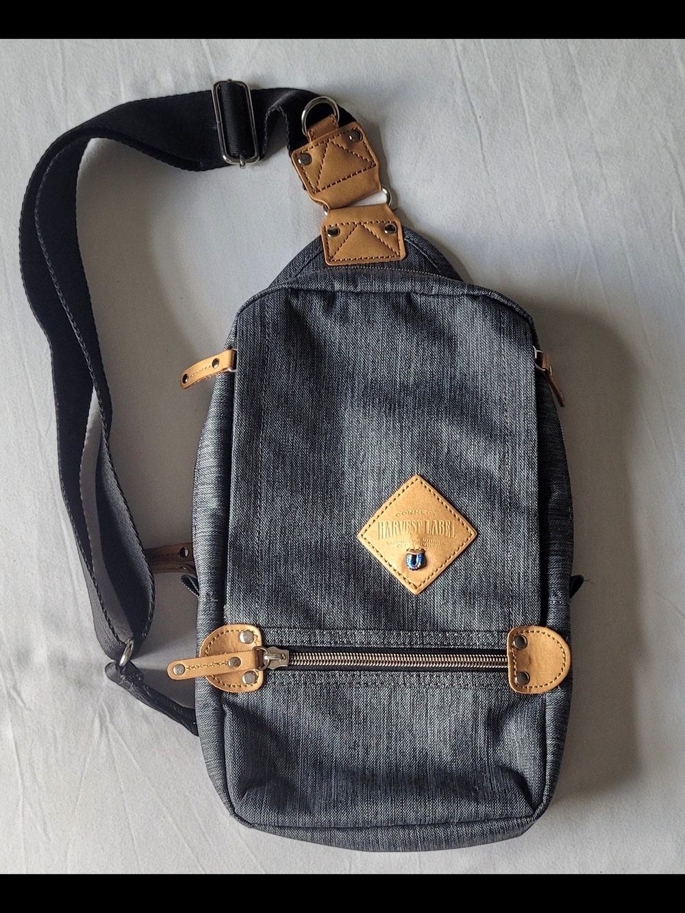 Harvest Label Element  Crossbody Sling Bag. Stone. NWOT.
